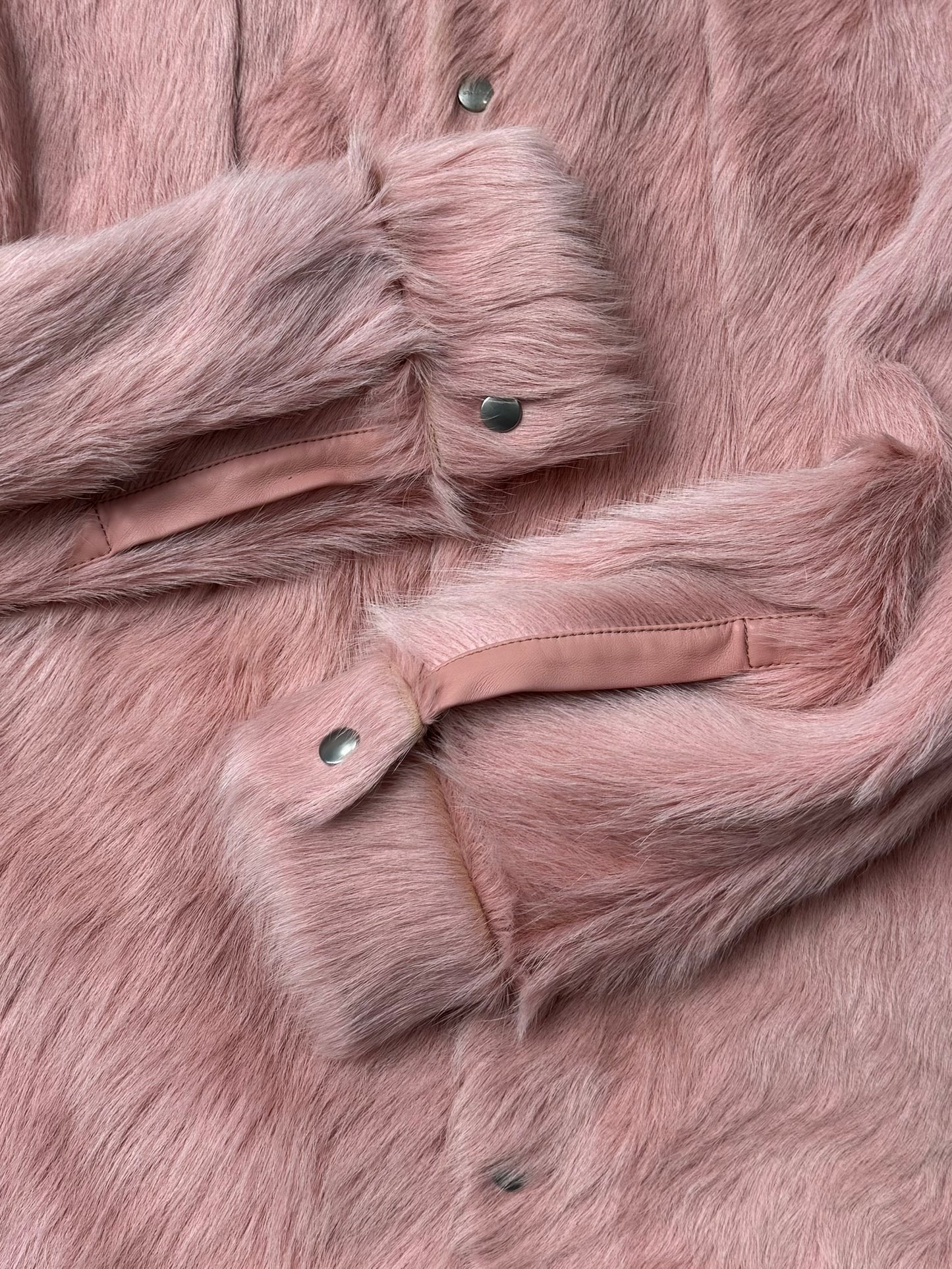 AW2022 Rick Owens ‘Strobe’ Pink Pony-Hair Jacket