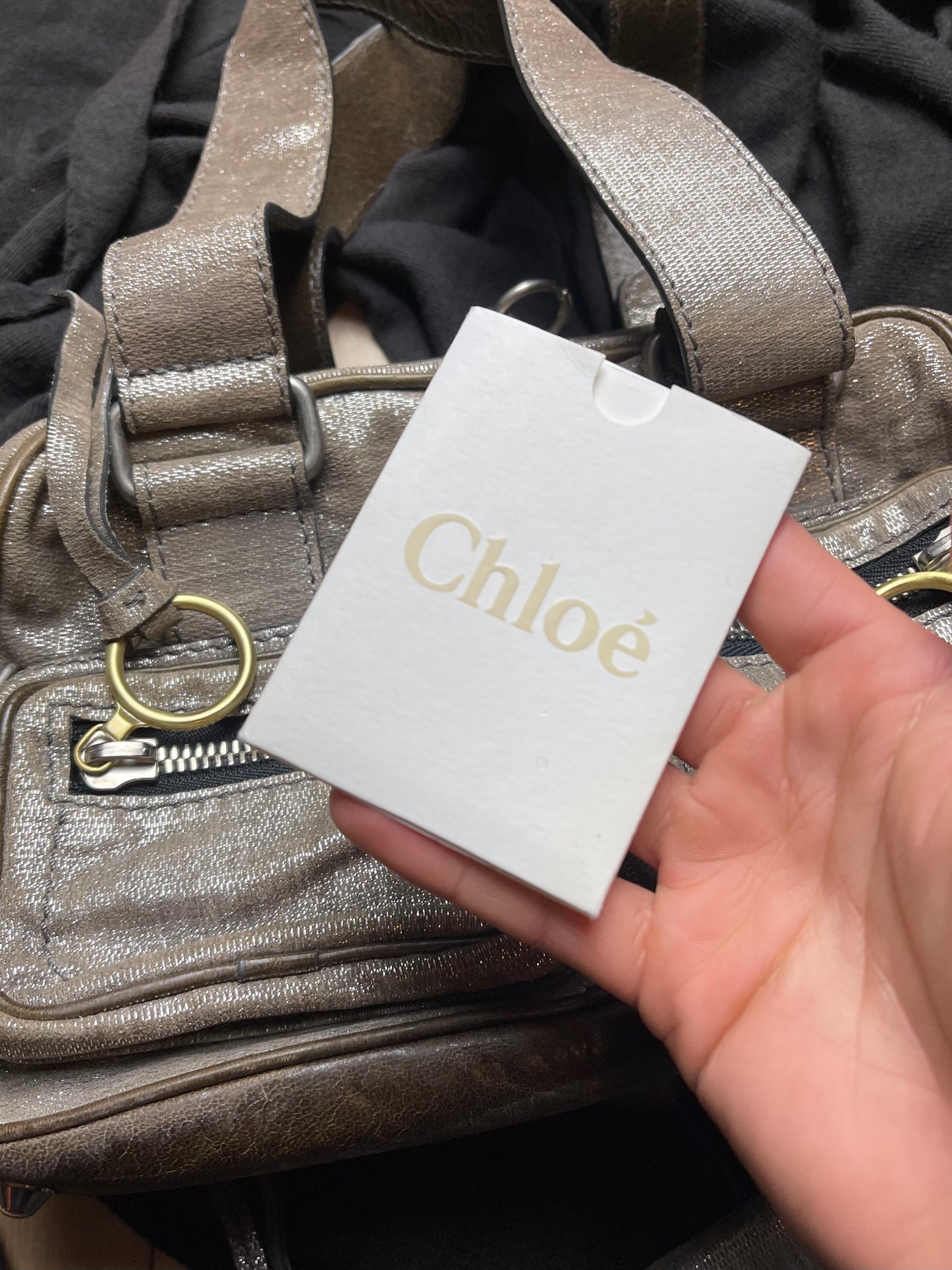 Chloe ‘Betty’ Mini Silver Cargo Bag