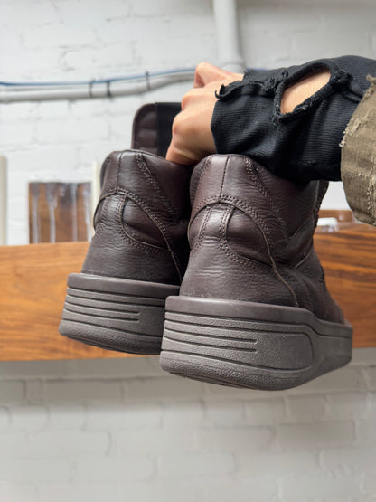 Rick Owens x Converse ‘TURBOPWN’ Chocolate Brown High Top Sneakers