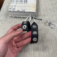 Chrome Hearts Cross Ball Button Snap Leather Bracelet