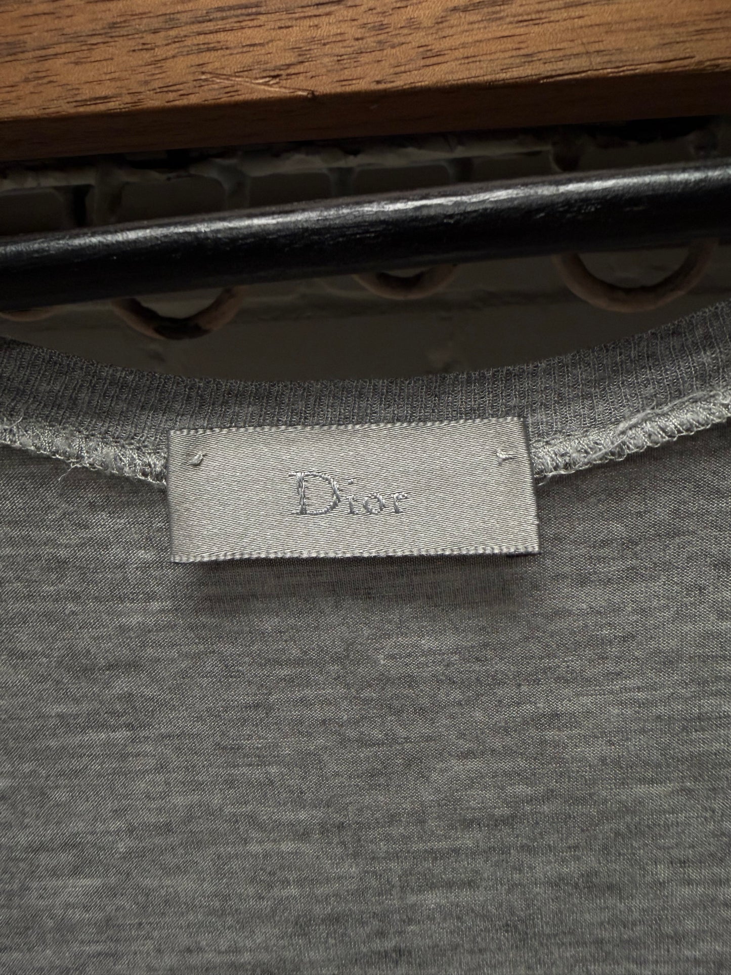 SS2006 Dior by Hedi Slimane Modal/Viscose Grey Sleeveless Tank Top