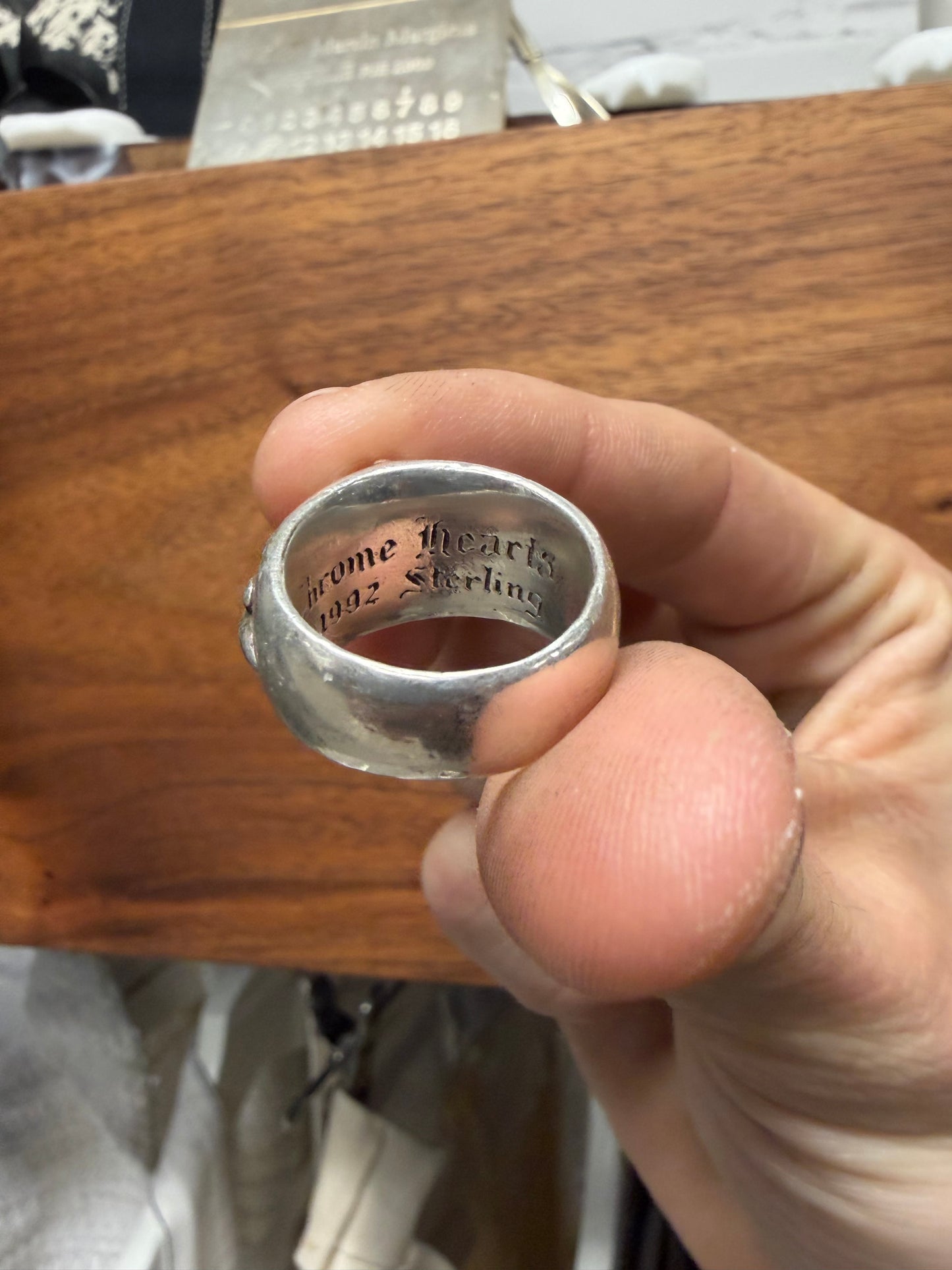 Chrome Hearts ‘Floral Cross’ 925 Silver Ring