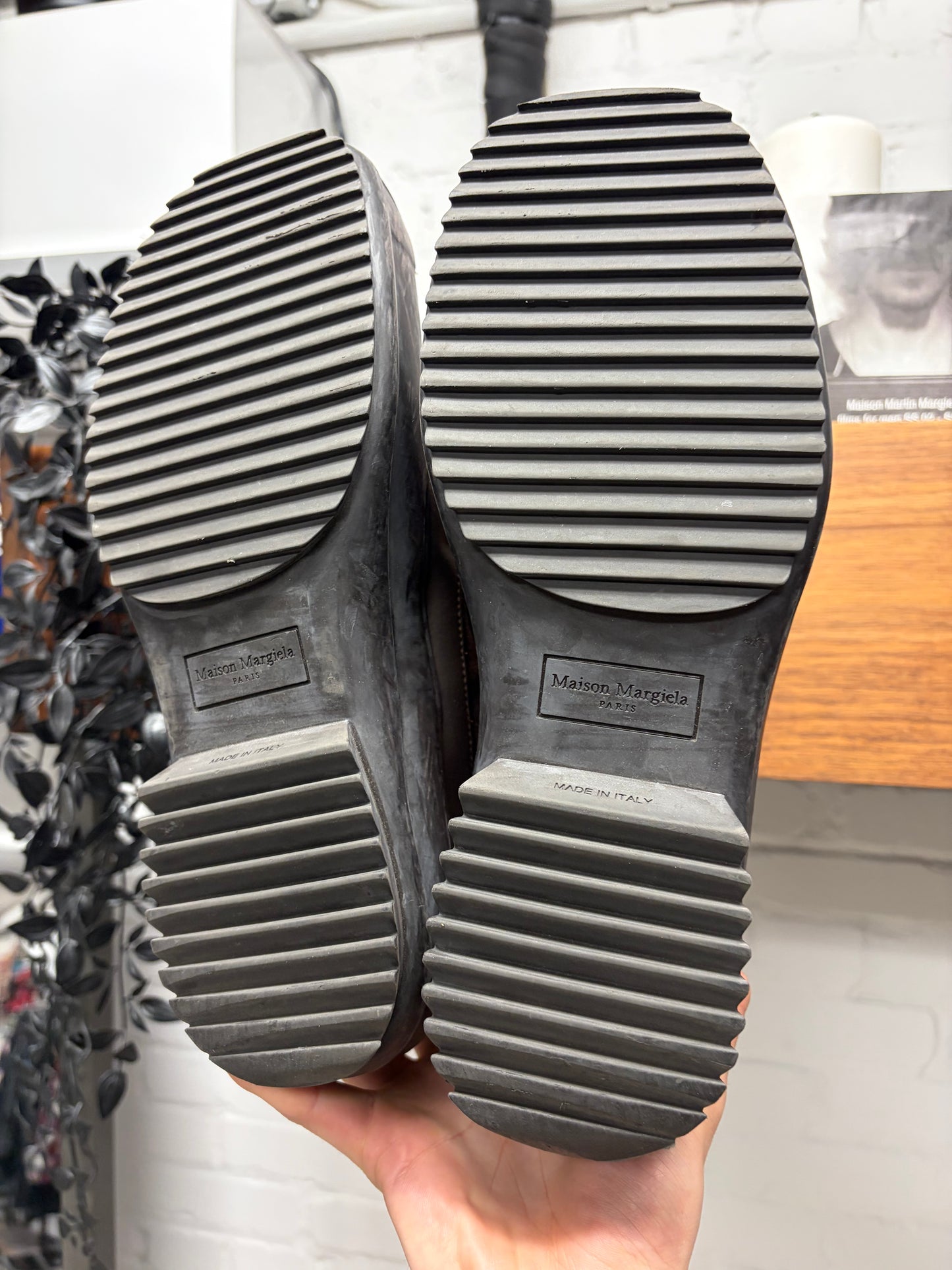 Maison Margiela Brown Canvas ‘Duck Hunting’ Boots