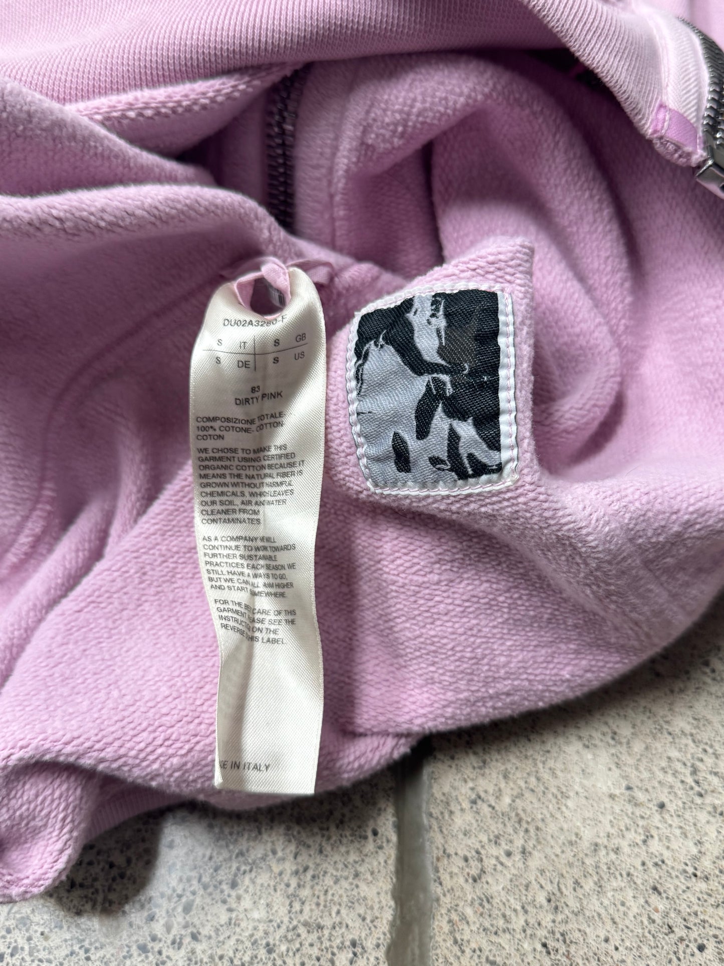 Rick Owens DRKSHDW Dirty Pink ‘Gimp’ Full Zip Hoodie