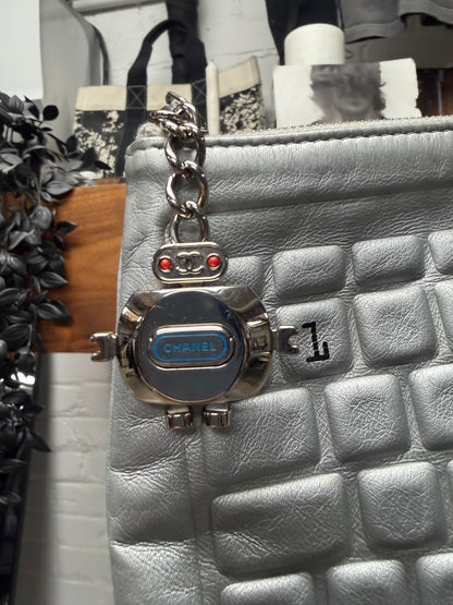 SS2017 Chanel ‘Data Center’ Silver Keyboard Clutch