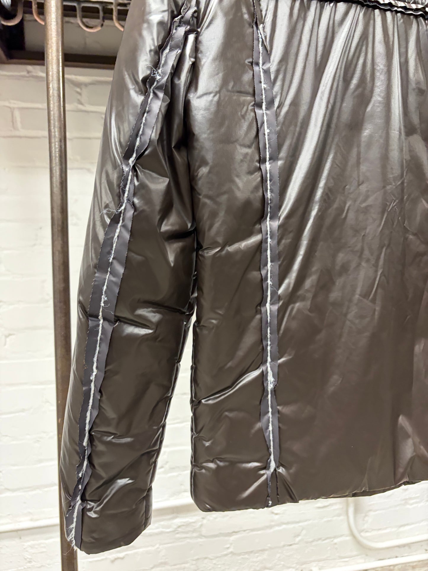 Maison Martin Margiela ‘Leaking’ Faux Distressed Brown Puffer Jacket