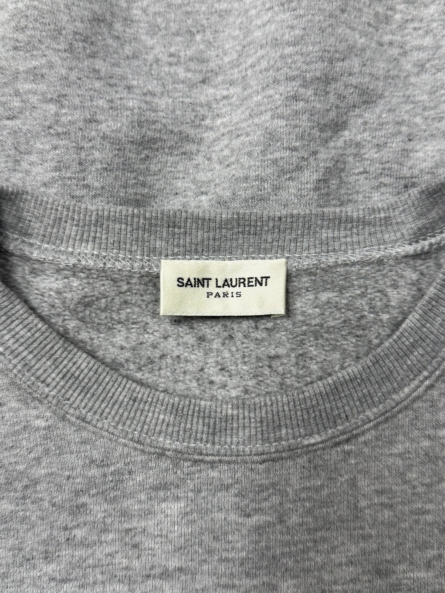 SS2019 Saint Laurent ‘Malibu’ Heather Grey Sweatshirt