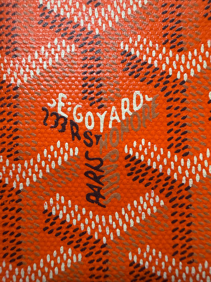 Goyard ‘Goyardine’ Orange Monogram Bifold Wallet