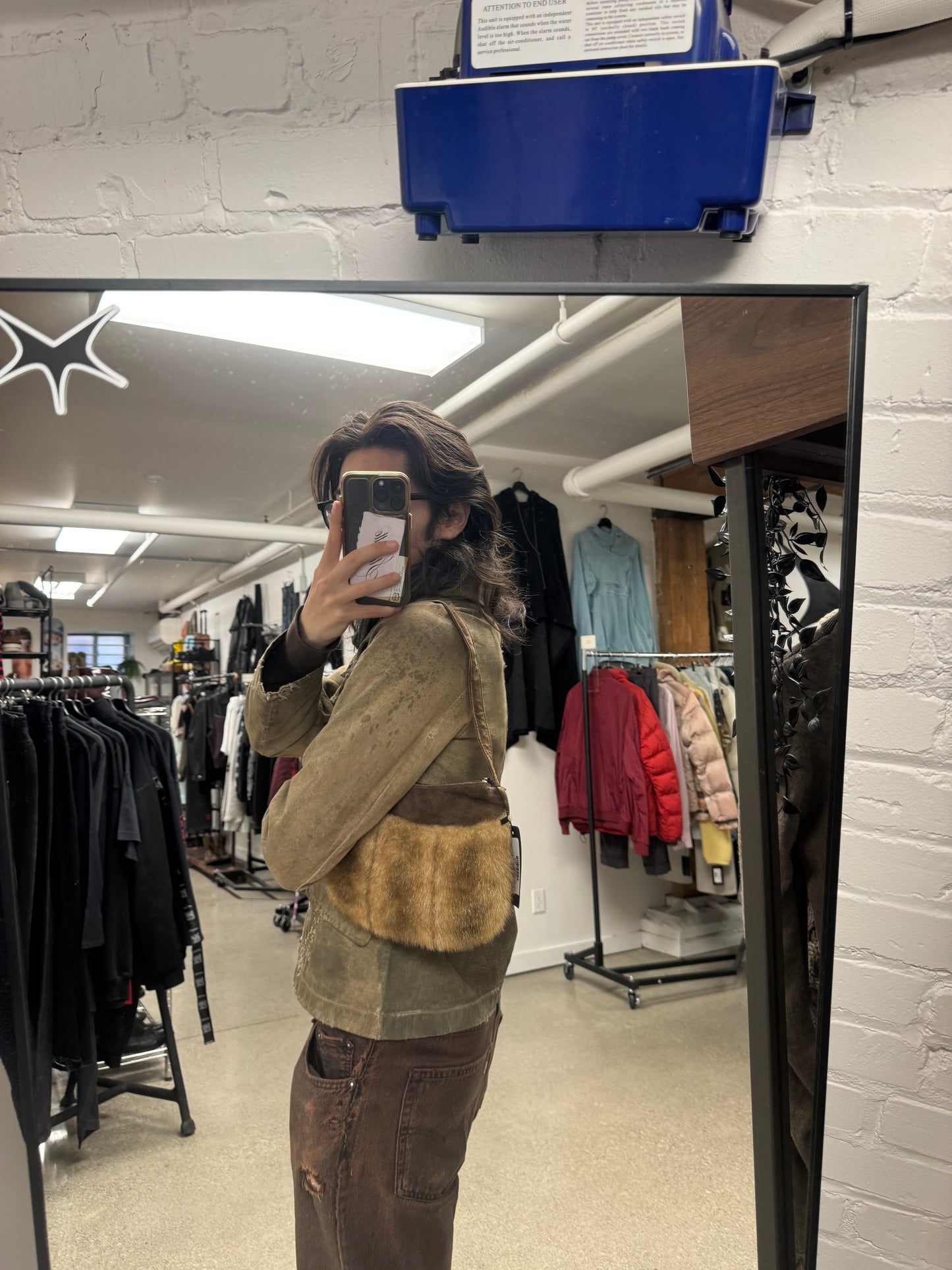 Vintage Miu Miu Suede/Fur Miniature ‘Pochette’ Shoulder Bag