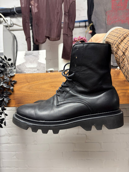 Givenchy ‘Ranger’ Black Calfskin Leather Lace Up Combat Boots