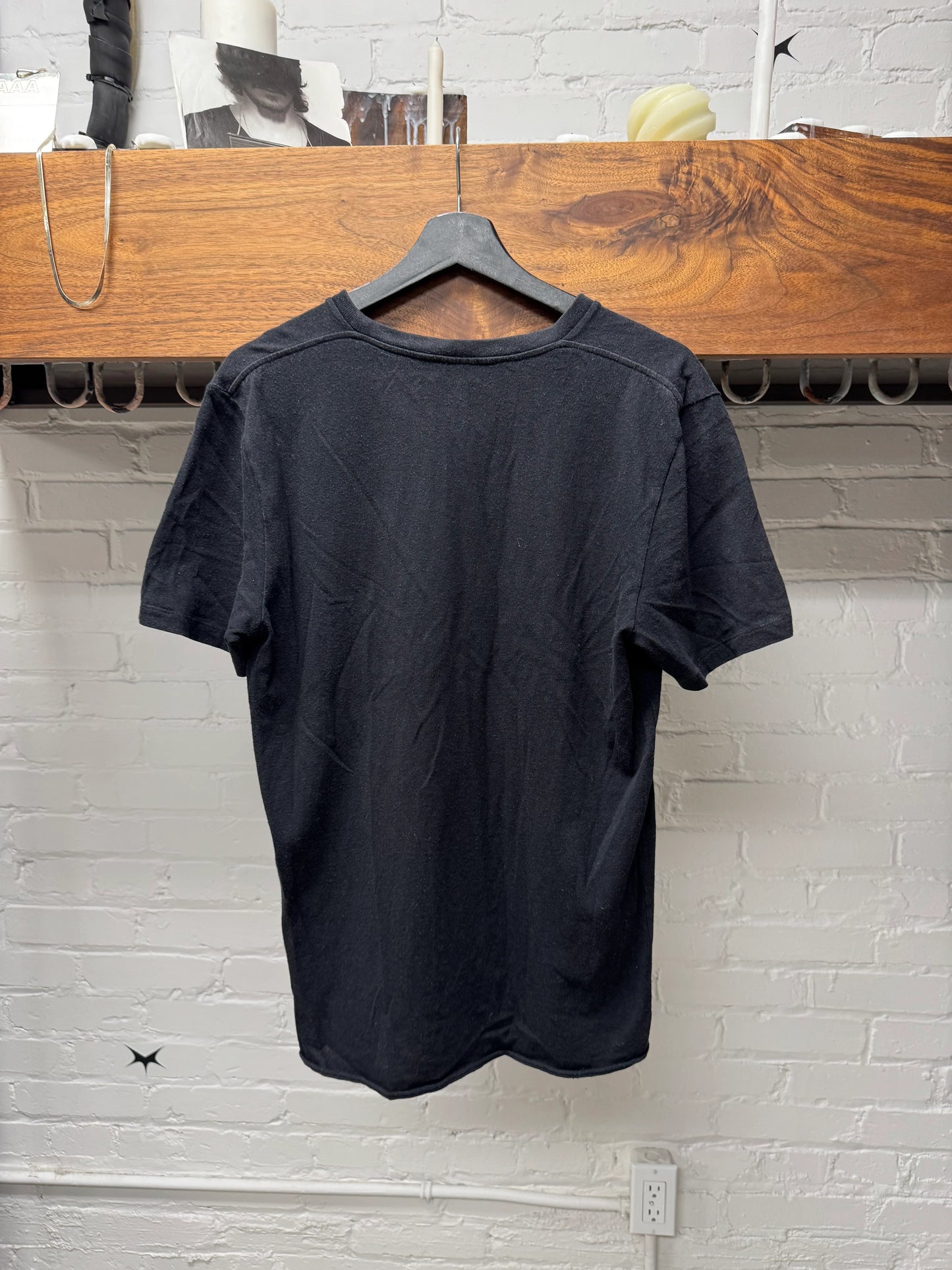 2021 Saint Laurent ‘Blurred Logo’ Black Graphic T-Shirt