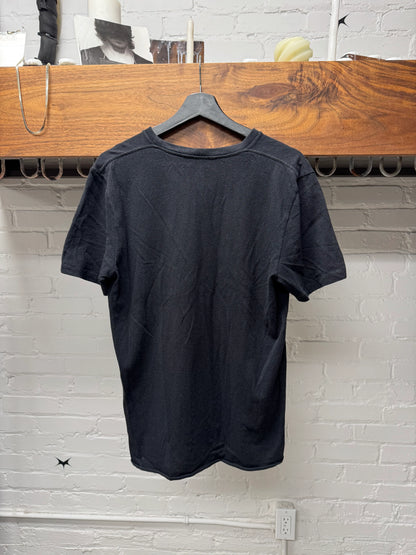 2021 Saint Laurent ‘Blurred Logo’ Black Graphic T-Shirt