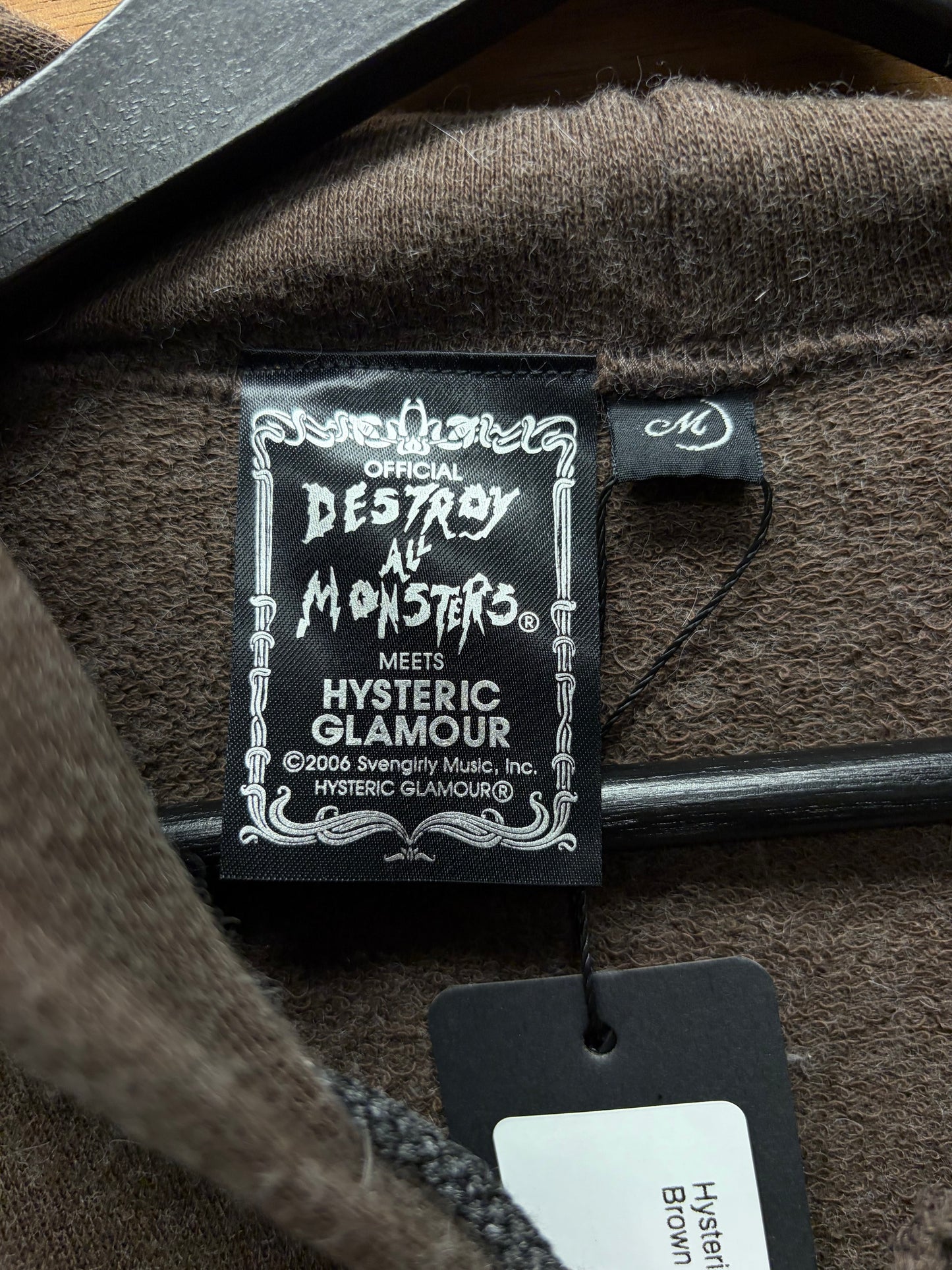 Hysteric Glamour ‘See no Evil’ Brown Graphic Zip-Up Hoodie