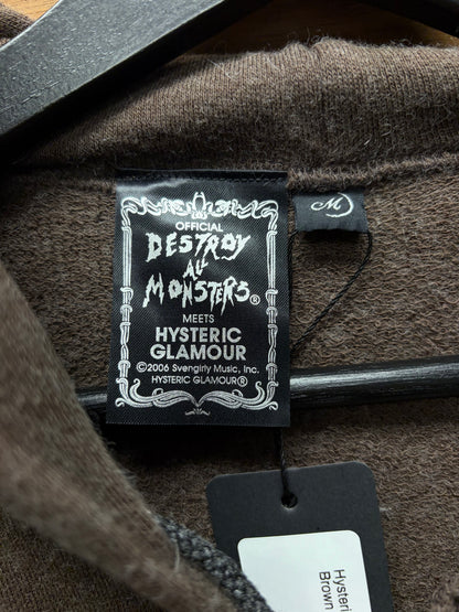 Hysteric Glamour ‘See no Evil’ Brown Graphic Zip-Up Hoodie