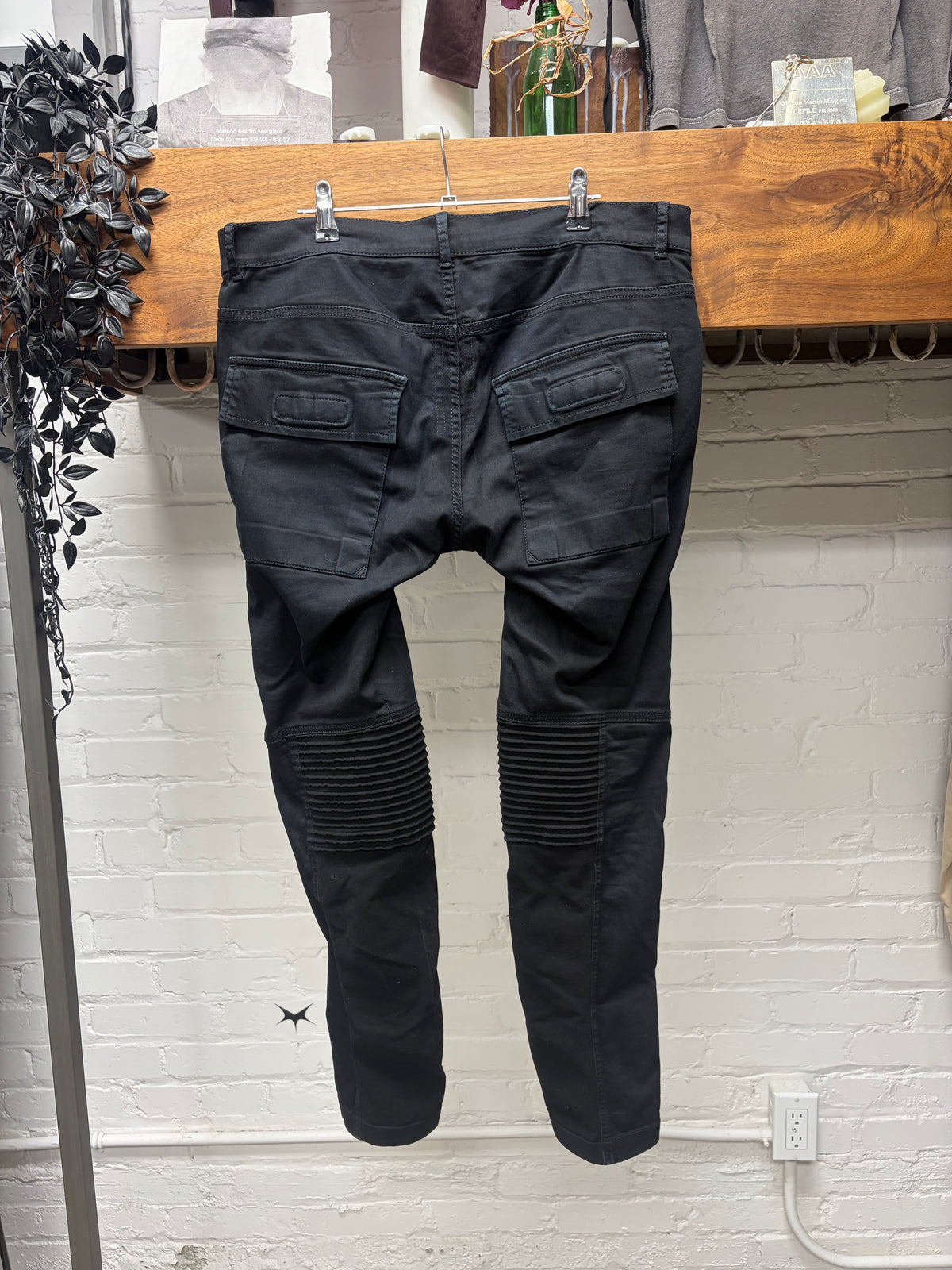 AW2014 Rick Owens 'Moody' Memphis 'Black Inside' Skinny Cargo Denim