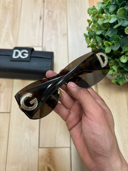 Dolce & Gabbana D&G Rimless Shield Sunglasses