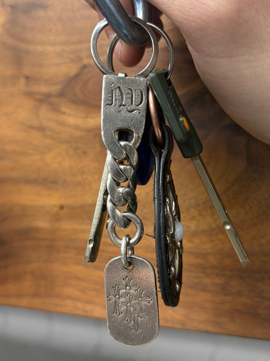 Vintage Chrome Hearts ‘Cemetery Cross’ New York Exclusive Dogtag Keychain