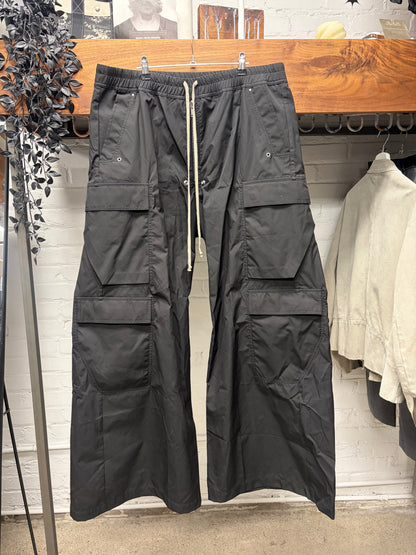 SS2023 Rick Owens Edfu ‘CargoBela’ Black Wide Leg Pants