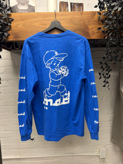 2018 Undercover ‘Mad Store’ Baseball Boy Blue Long Sleeve Shirt