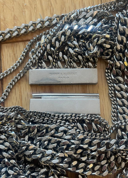 Spring Summer 2013 Saint Laurent Silver Multi Chain Belt