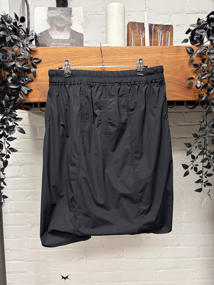 SS2018 Rick Owens ‘Dirt’ Drop Crotch Black ‘Pod’ Drawstring Shorts