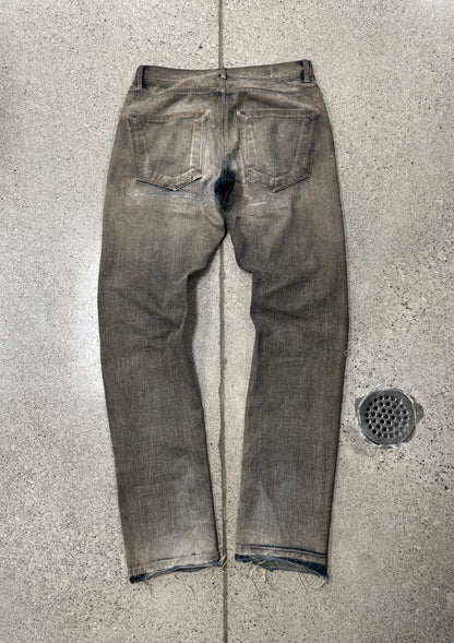 AW2007 Rick Owens ‘Exploder’ Distressed Dust Denim