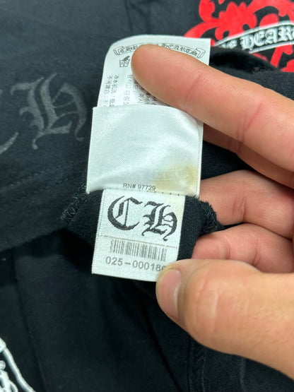 Chrome Hearts ‘Dagger’ Logo Red/Black Long Sleeve Shirt