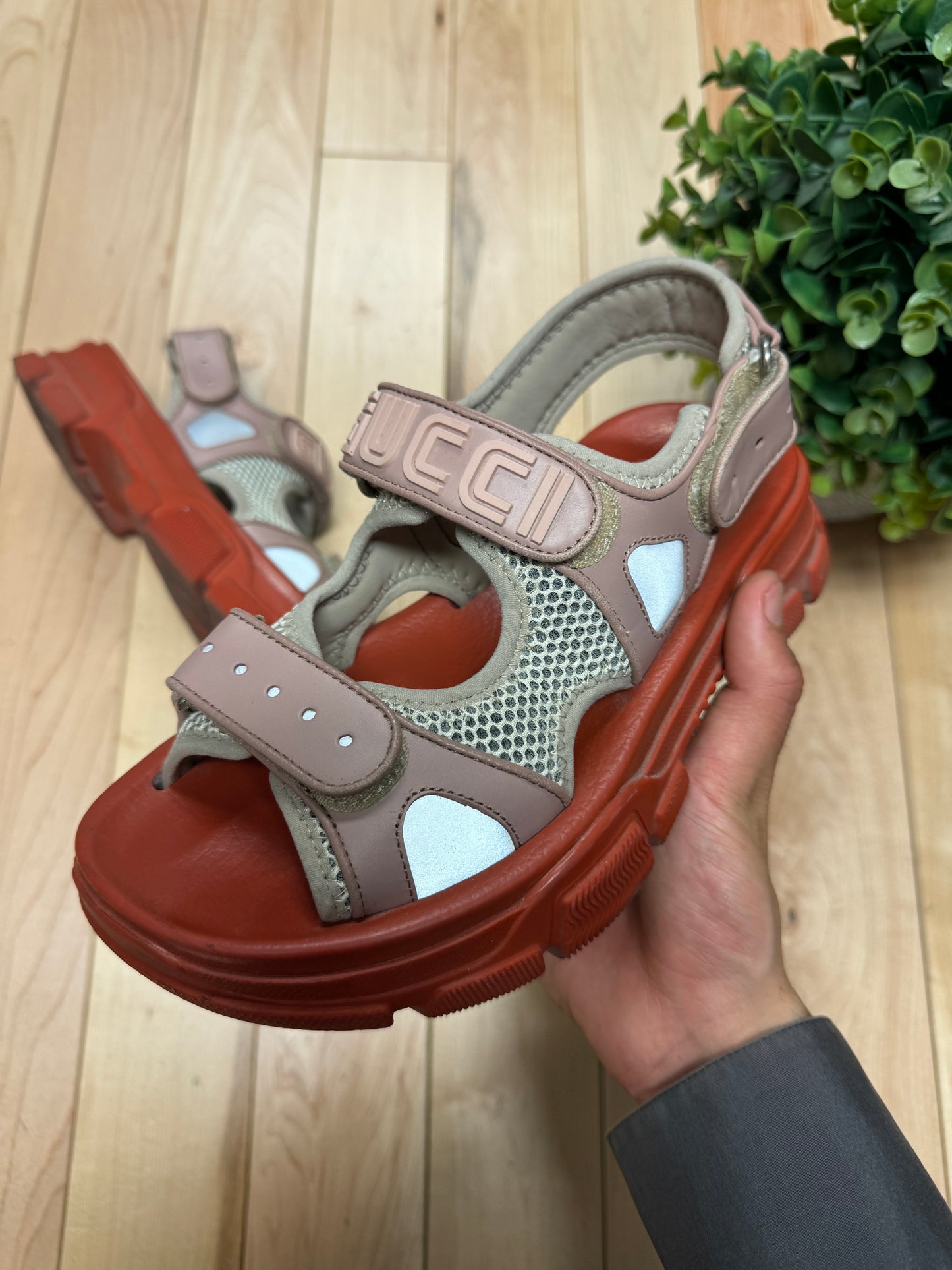 Gucci ‘Sega’ Tricolor Platform Strap Sandals