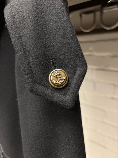AW2016 Saint Laurent by Hedi Slimane Military Inspired Wool Peacoat