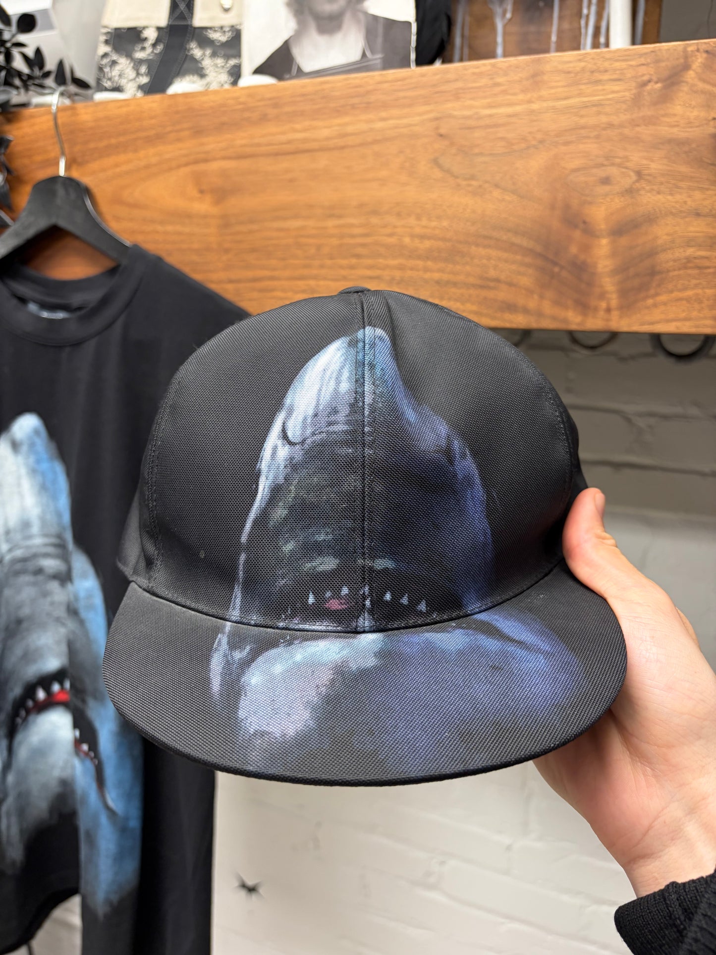SS2016 Givenchy by Ricardo Tisci ‘Shark’ Black Snap-Back Hat