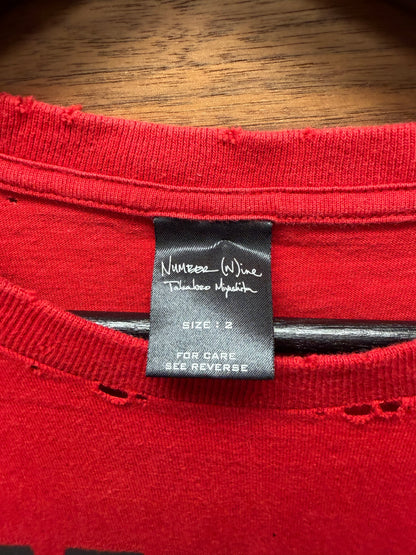 SS2006 Number (N)ine ‘Welcome to the Shadows’ Kill Your Idols Slogan T-Shirt