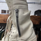 Rick Owens ‘Cargobasket’ Milk/White Leather High Top Sneakers