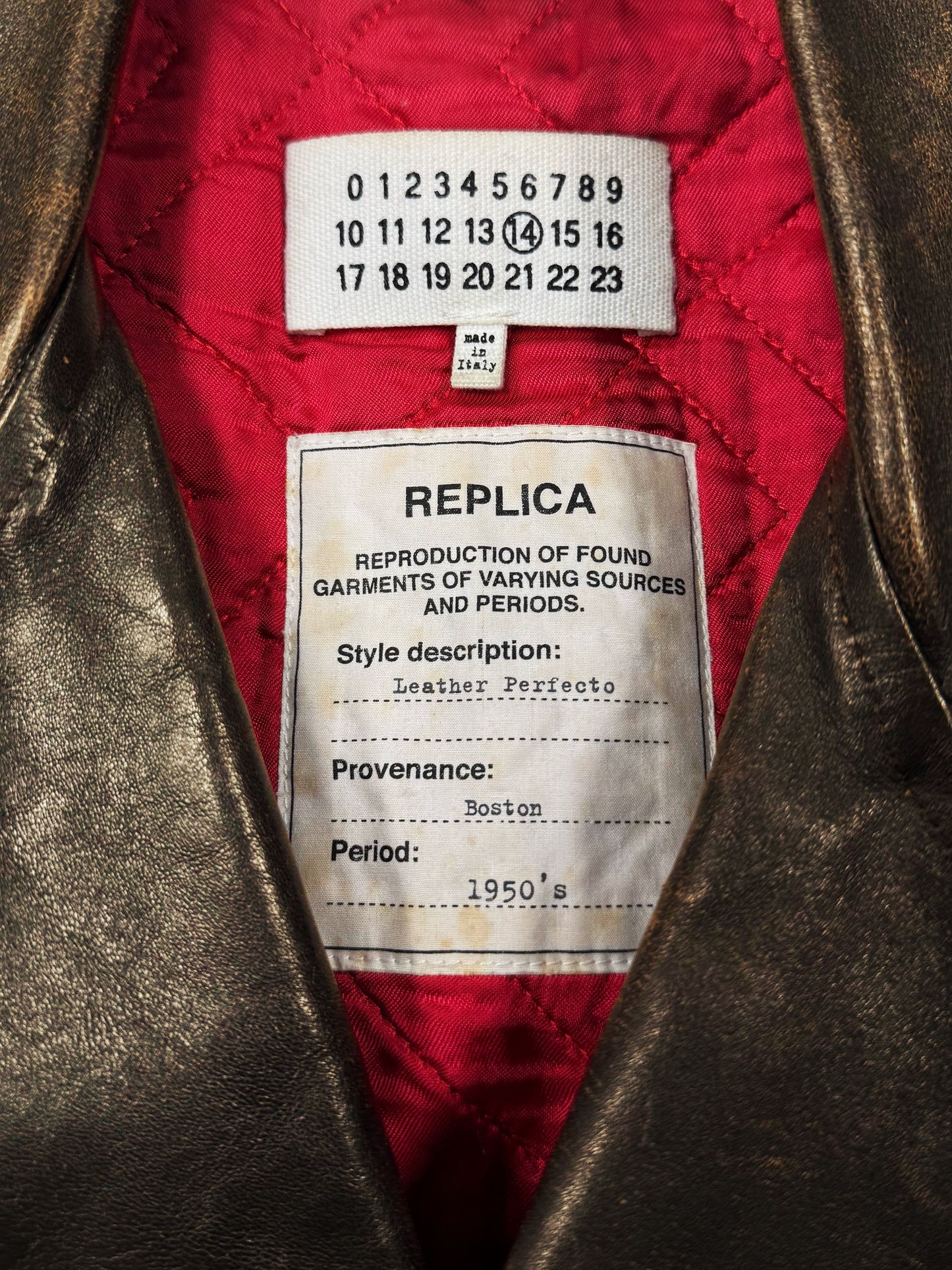 Maison Margiela ‘Replica’ 1950s Boston Perfecto Leather Jacket