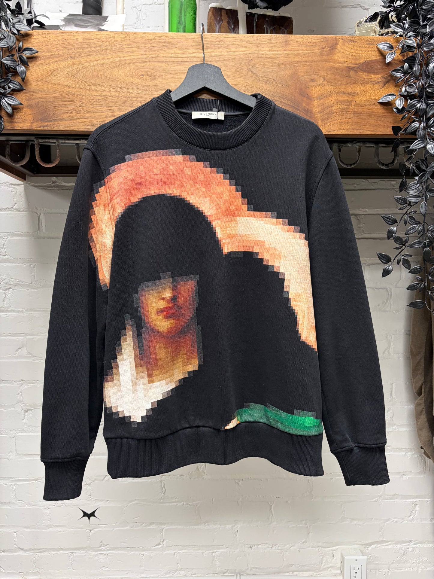AW2013 Givenchy by Ricardo Tisci ‘Digital Madonna’ Black Graphic Sweatshirt