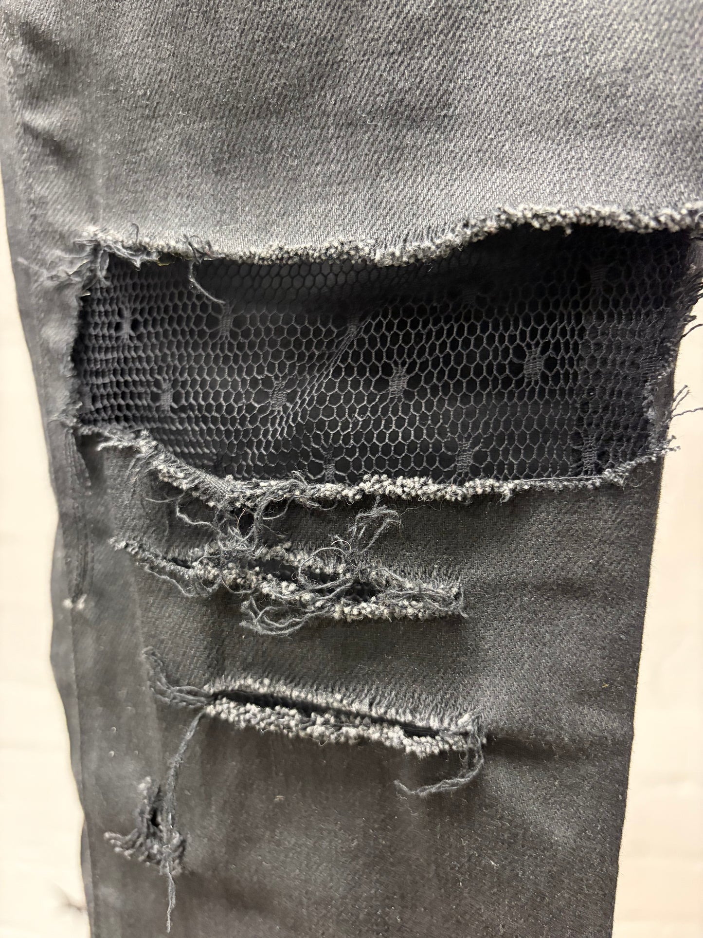 2015 Saint Laurent ‘D05’ Denim with Mesh Layered Distressing