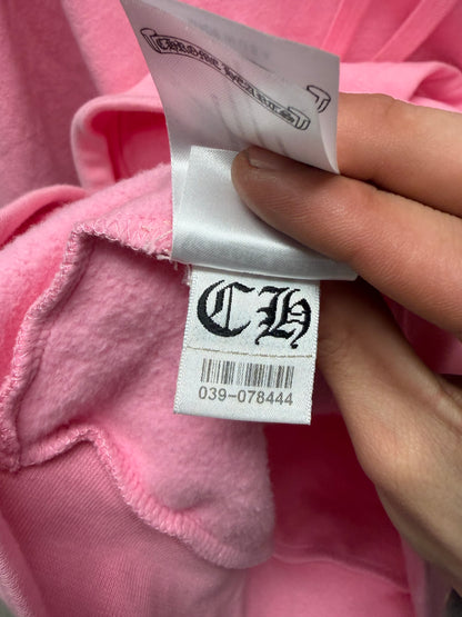Chrome Hearts Pink ‘T-Bar Logo’ Pullover Hoodie