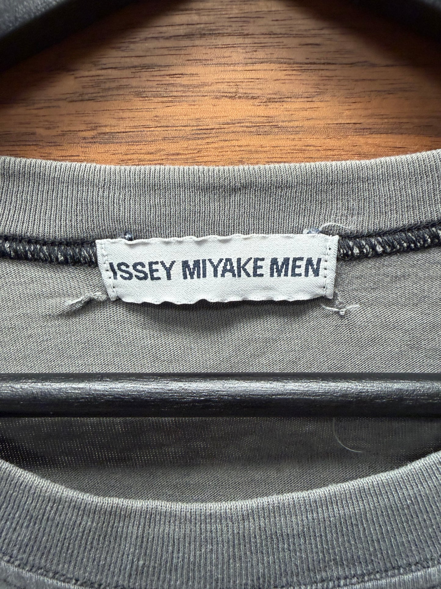 Vintage Issey Miyake ‘Dots’ Washed Grey Graphic T-Shirt