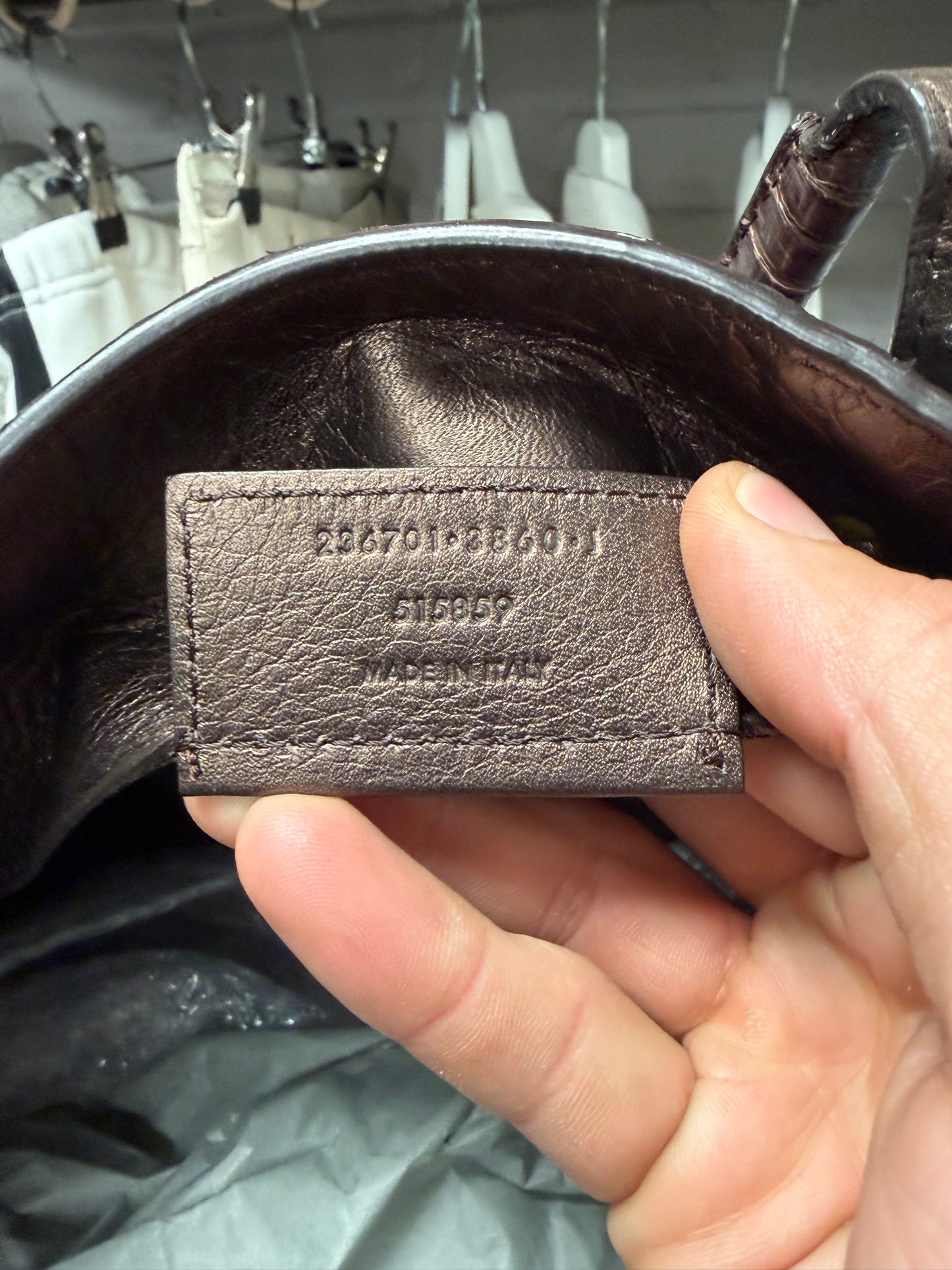 Balenciaga ‘Papier A4’ Oil Spill Genuine Python Leather Tote Bag