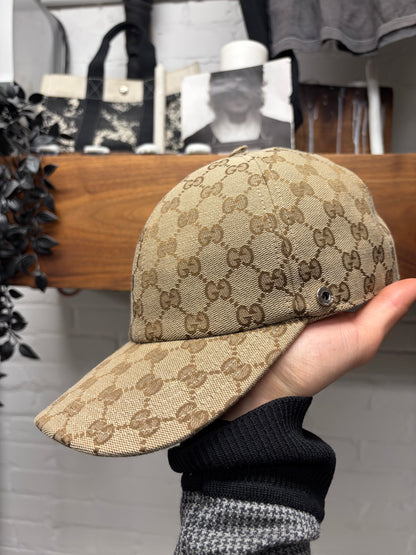 Gucci Canvas Monogram Hat with Detachable Mask/Side Flaps