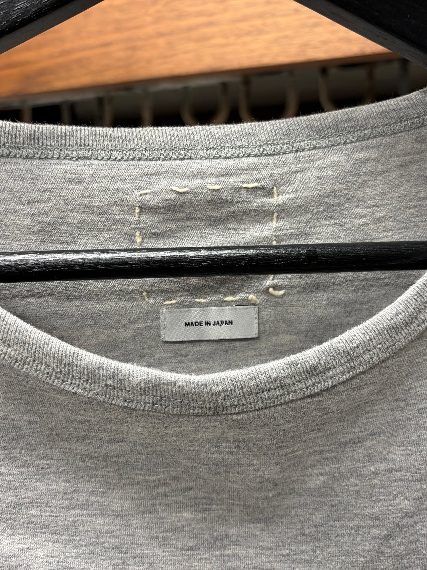 Visvim ‘Knit Pocket’ Heather Grey Cotton T-Shirt