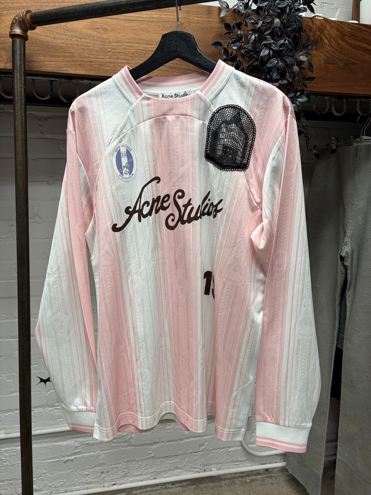 Acne Studios x Erwin Sports Pink/White ‘Soccer’ Jersey