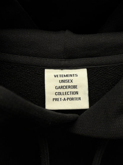Vetements ‘Care Label’ Black Pullover Hoodie