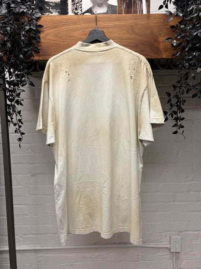 SS2023 Balenciaga ‘Skater’ Dirt Distressed Chenille Patch Logo Oversized T-Shirt