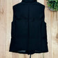 The Viridi-Anne Black Cross-Zip Puffer Vest