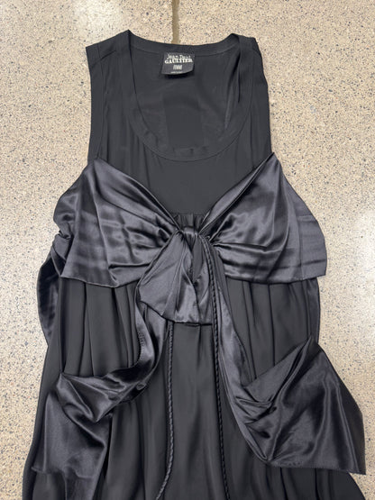 Vintage Jean Paul Gaultier ‘Bow’ Black Semi-Sheer Dress