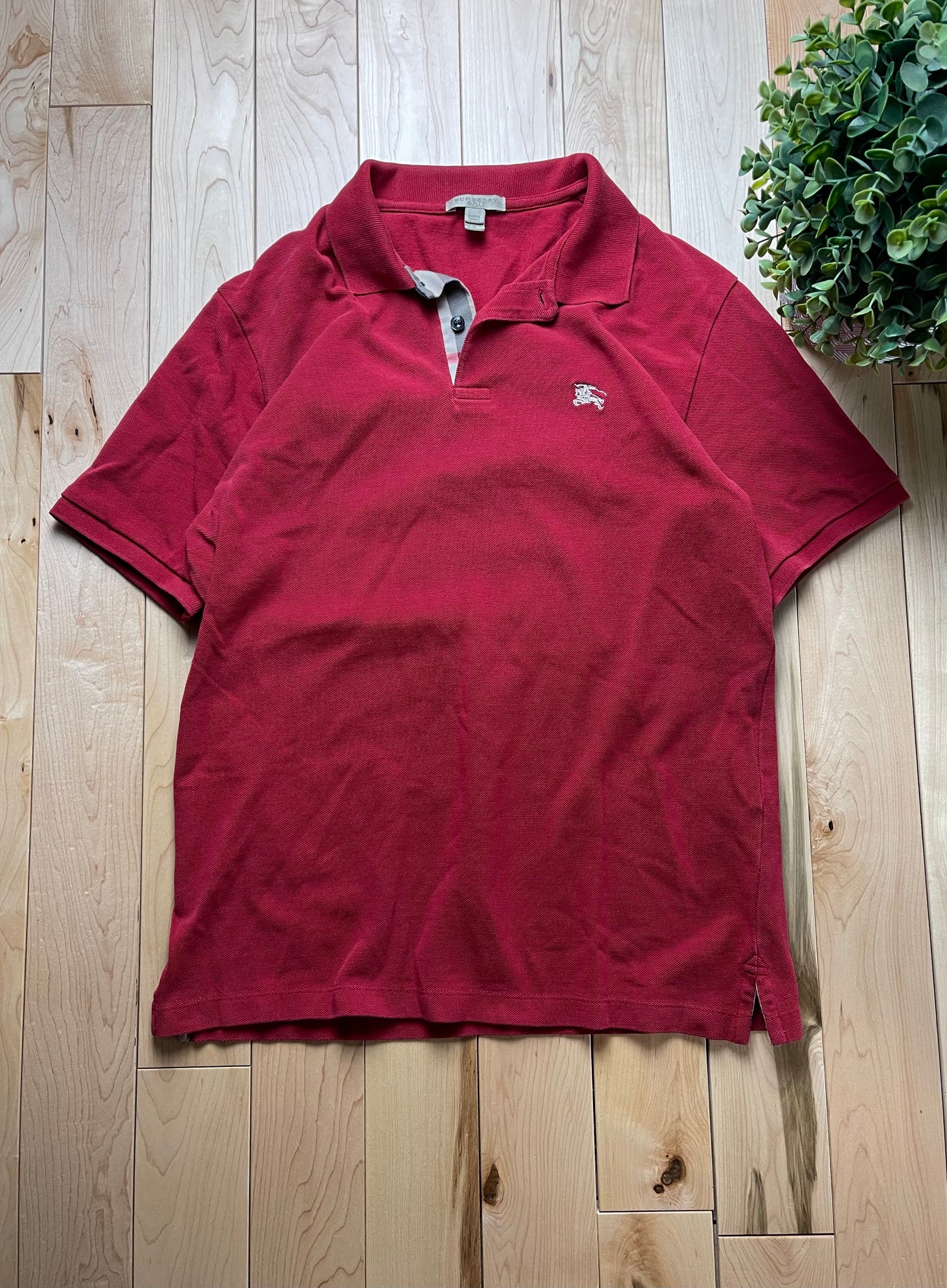 Burberry Nova Check Equestrian Logo Polo