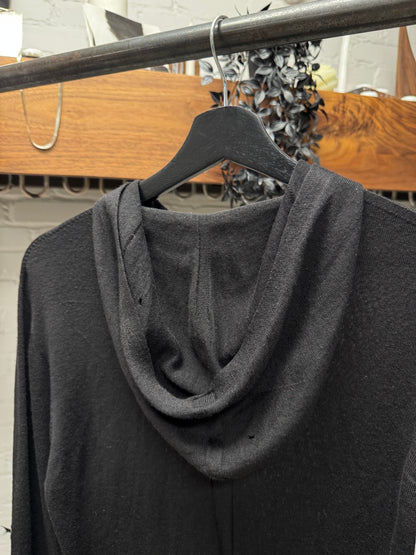 SS2015 Rick Owens ‘Faun’ Black Cashmere Hoodie