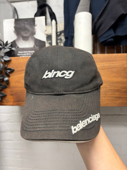 Balenciaga ‘Speed Logo’ Sun-Faded Black Baseball Hat