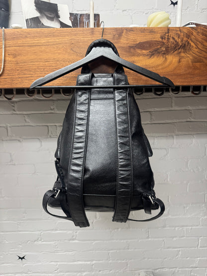 Balenciaga ‘Arena’ Black Calfskin Leather Studded Backpack