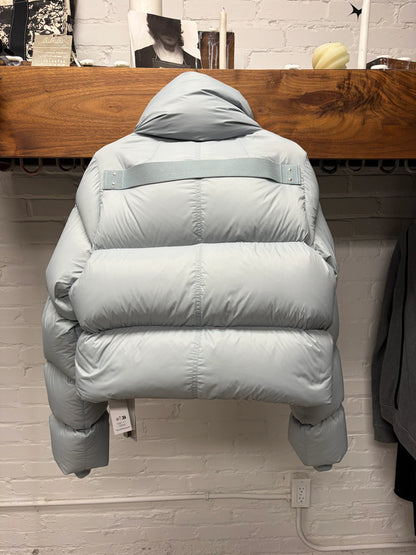 AW2024 Rick Owens ‘Porterville’ Pale Blue Scarf Wrapped Down Fill Puffer Jacket